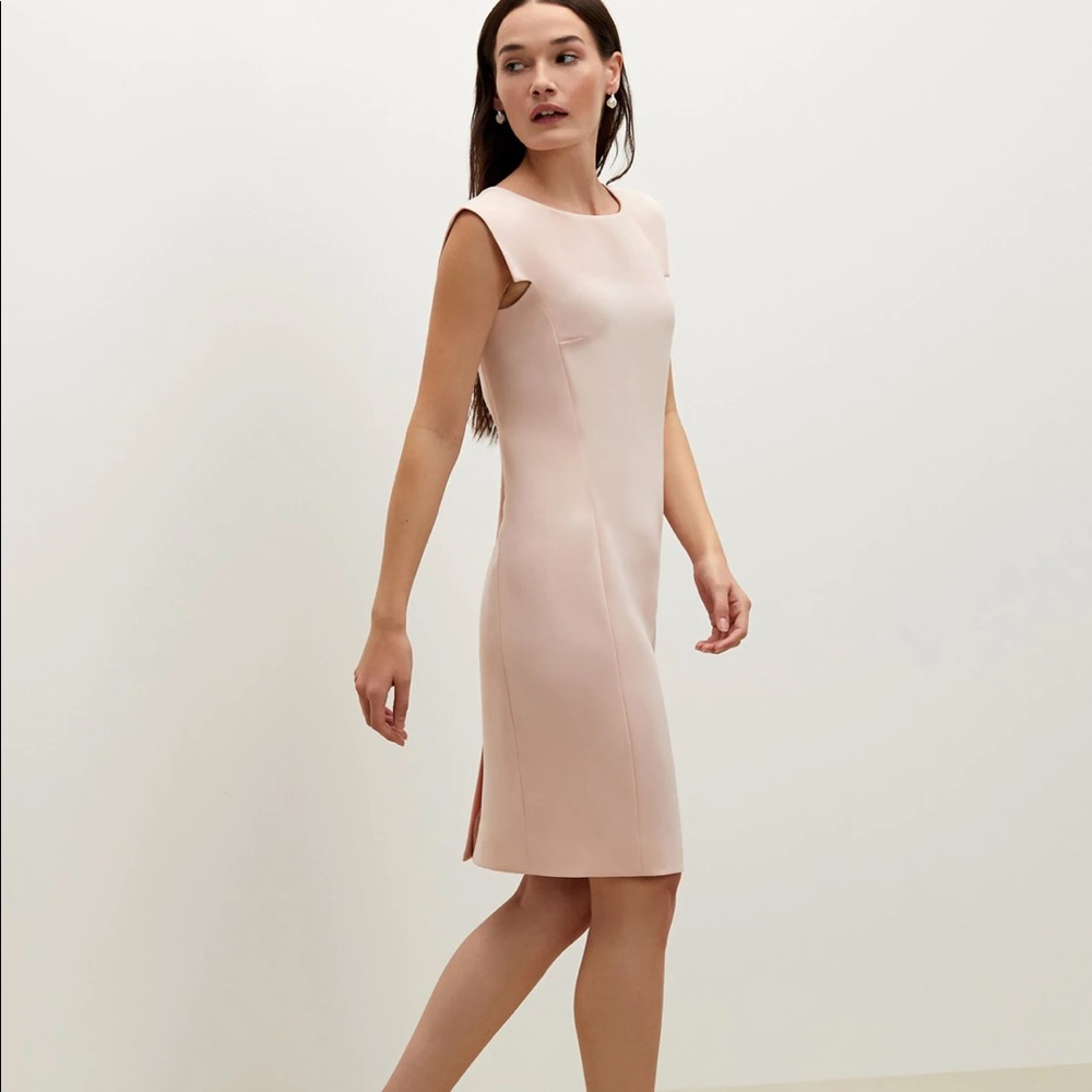 MM Lafleur Pastel BLUE Cap-Sleeve Sheath Dress